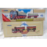 TWO CORGI CLASSIC MODEL VEHICLES INCLUDING 97366- ATKINSON & WHEEL RIGID WITH TRAILER & LOAD