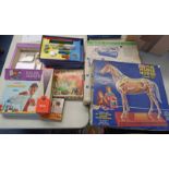 SELECTION OF VARIOUS ITEMS INCLUDING BOARD GAMES, CHEMISTRY SETS,