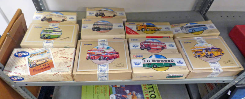 SELECTION OF CORGI MODEL VEHICLES INCLUDING 97018 - WEYMANN SINGLE DECK BUS, DUNDEE CORPORATION,