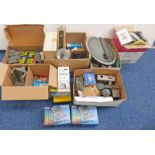 SELECTION OF MODEL RAILWAY ACCESSORIES INCLUDING CONTROLLERS, TRACK,