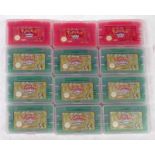 SELECTION OF NINTENDO GAMEBOY ADVANCED POKEMON CARTRIDGES INCLUDING FIRE RED & LEAF GREEN VERSIONS