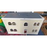 WOODEN TWO STORY DOLLS HOUSE WITH ACCESSORIES,