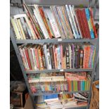 SELECTION OF VARIOUS BOOKS OVER 4 SHELVES