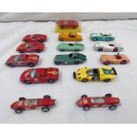 SELECTION OF PLAYWORN DINKY & CORGI MODEL SPORTS / RACING CARS INCLUDING FERRARI BERLINETTA 250 LE