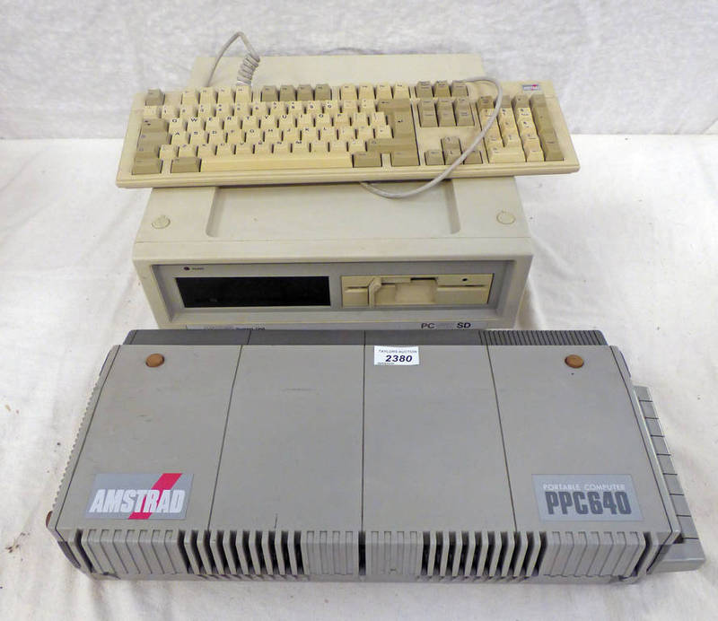 AMSTRAD PPC640 PORTABLE COMPUTER TOGETHER WITH OTHER