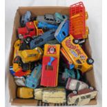 SELECTION OF PLAY WORN DINKY, CORGI ETC MODEL VEHICLES INCLUDING SINGER GAZELLE,