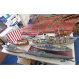 SELECTION OF CONSTRUCTED MODEL SHIPS & BOATS