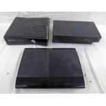 SONY PLAYSTATION 3 X 2 TOGETHER WITH MICROSOFT XBOX 360