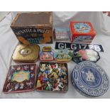 SELECTION OF DECORATIVE TINS