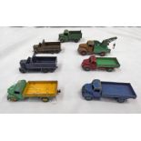 SELECTION OF PLAYWORN DINKY TOYS COMMERCIAL VEHICLES INCLUDING COMMER PICK UP, DODGE TRUCK,