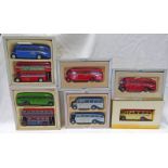 SELECTION OF SIX CORGI MODEL BUSES.