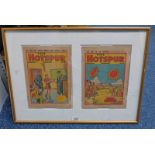 TWO FRAMED HOTSPUR COMICS FROM 1956