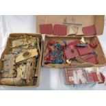 SELECTION OF COWBOY & INDIAN FIGURES TOGETHER WITH FORT Condition Report: The lot