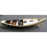 MODEL POND YACHT ON STAND 67 CM LONG