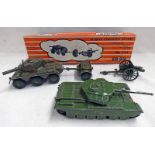 CRESECENT TOYS NO 2154 - SALADIN ARMOURED PATROL UNIT TOGETHER WITH DINKY TOYS 65,