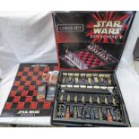 STAR WARS CHESS SET TOGETHER WITH RELATED TOP TRUMPS SETS.