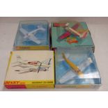 FOUR DINKY TOYS MODEL AIRCRAFT INCLUDING 2 X 1301- PIPER CHEROKEE ARROWS,