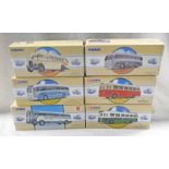 SIX CORGI MODEL BUSES INCLUDING 97018 - WEYMANN SINGLE DECK BUS, DUNDEE CORPORATION,