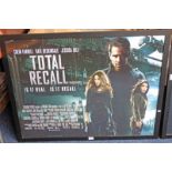 FRAMED TOTAL RECALL MOVIE POSTER 75 X 100 CM