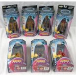 SEVEN STAR TREK FIGURES FROM PLAYMATES TRANSPORTER SERIES INCLUDING CHARACTERS CHIEF ENGINEER