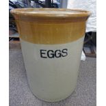 LARGE STONEWARE 'EGG' PICKLING POT,