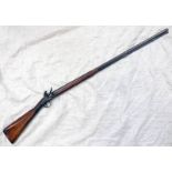 LATE 18TH CENTURY 12 BORE FLINTLOCK SPORTING GUN BY WALLIS, 96.