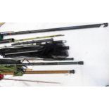 ABU ATLANTIC 460 ZOOM 2 PIECE ROD, FUJI FS-7 ROD, MILBRO GCM F104/2, ROD, LANDING NET,