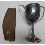ROYAL CORPS OF SIGNALS CUP WITH BADGE BRITISH ARMY CHAMPIONSHIP TROPHY,