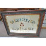 WILLIAM YOUNGER & CO PUB ADVERTISING MIRROR "INDIAN PALE ALE,