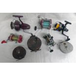 SHAKESPEARE STANDARD 2018 SPINNING REEL, MULTIPLIER REEL MARKED MADE IN JAPAN, INTREPID SEA STREAK,