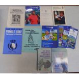 VARIOUS OPEN GOLF CHAMPIONSHIP OFFICIAL PROGRAMMES TO INCLUDE CARNOUSTIE 2007,