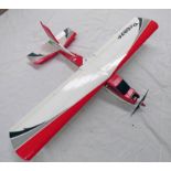ELECTRIC SPORT REMOTE CONTROL PLANE (RED/WHITE/BLACK) COMPLETE WITH ELECTRIC MOTOR, SERVO'S,