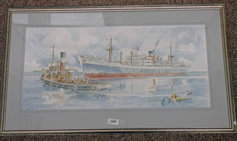 FRAMED WATERCOLOUR SIGNED E SPREMENIL CITY OF PERTH ,