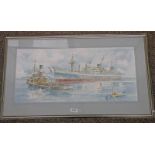 FRAMED WATERCOLOUR SIGNED E SPREMENIL CITY OF PERTH ,