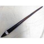 LARGE ABORIGINAL AUSTRALIAN HARDWOOD THROWING CLUB WITH TAPERED BODY AND POINTED TIP - 70CM LONG