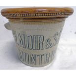 A W MOIR & SONS MONTROSE STONEWARE CROCK Condition Report: Unglazed section / chip