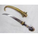 NORTH AFRICAN KOUMMYA DAGGER WITH 22 CM CURVED BLADE,