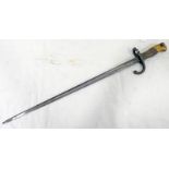 FRENCH M1874 GRAS BAYONET WITH 52CM LONG BLADE, 1876 TO SPINE,