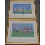 FRAMED PRINT NO 66 OF 650 SIGNED ARSENAL BEATING PARMA 1-0 IN CUP FINAL AND ONE OTHER NO 198 OF 500.