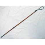 EARLY 20TH CENTURY HARDY BROS WADING STICK/ GAFF, BRASS MARKED WITH MAKERS NAME,