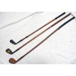 HICKORY SHAFTED GOLF CLUB MARKED G.M.