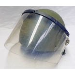 BRITISH MK6 COMBAT HELMET WITH PLASTIC VISOR,