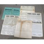 SELECTION OF 5 LARGE GERMAN WW1 PUBLIC NOTICES TO INCLUDE WAR LOAN & TRAVEL RESTRICTION INFORMATION