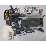 SELECTION OF CAMERA CASES, RICOH STRAP, AGENDA TABLET, YASHICA TRIPOD ,