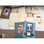 2 WAR DIARIES BY HEATHER PORTEOUS & VARIOUS POSTCARD ALBUMS,