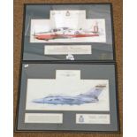 FRAMED SIGNED PHOTOGRAPH TORNADO F3 111 SQUADRON RAF LEUCHARS AND ONE OTHER SIGNED TUCANO TI NO1