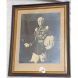 PHOTOGRAPH OF A MILITARY GENTLEMAN IN DRESS UNIFORM SIZE OF PHOTOGRAPH 36X28CM