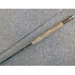 HARDY ' THE HARDY SOVEREIGN' TWO PIECE FIBRE GLASS TROUT FLY ROD #6/7,