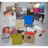 BOX OF LP'S PROMO'S, DEMO'S, ETC TO INCLUDE MICHAEL JACKSON STRANGER IN MOSCOW (RODD TERRY REMIXES),