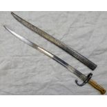 FRENCH M1866 CHASSEPOT YATAGHAN SWORD BAYONET WITH 57.